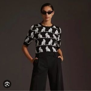 Maeve Harmon Jacquard Sweater Tee